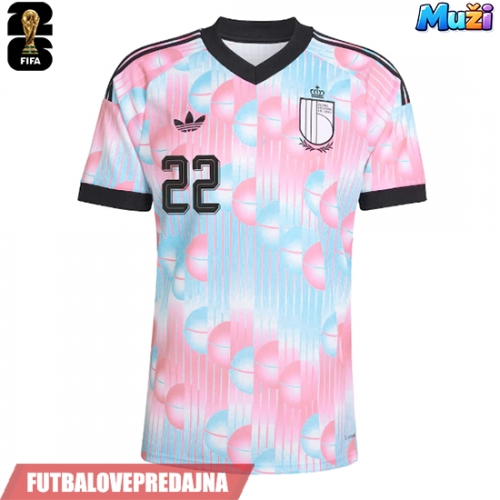 Lacne Muži Futbalové dres Belgicko Alexis Saelemaekers #22 MS 2026 Krátky Rukáv - Preč